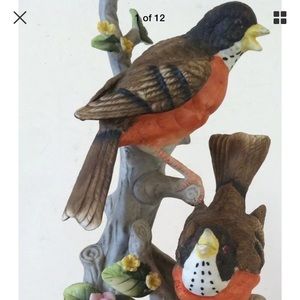 Brand - ROYAL CROWN 2 Birds on Branch w/Flowers